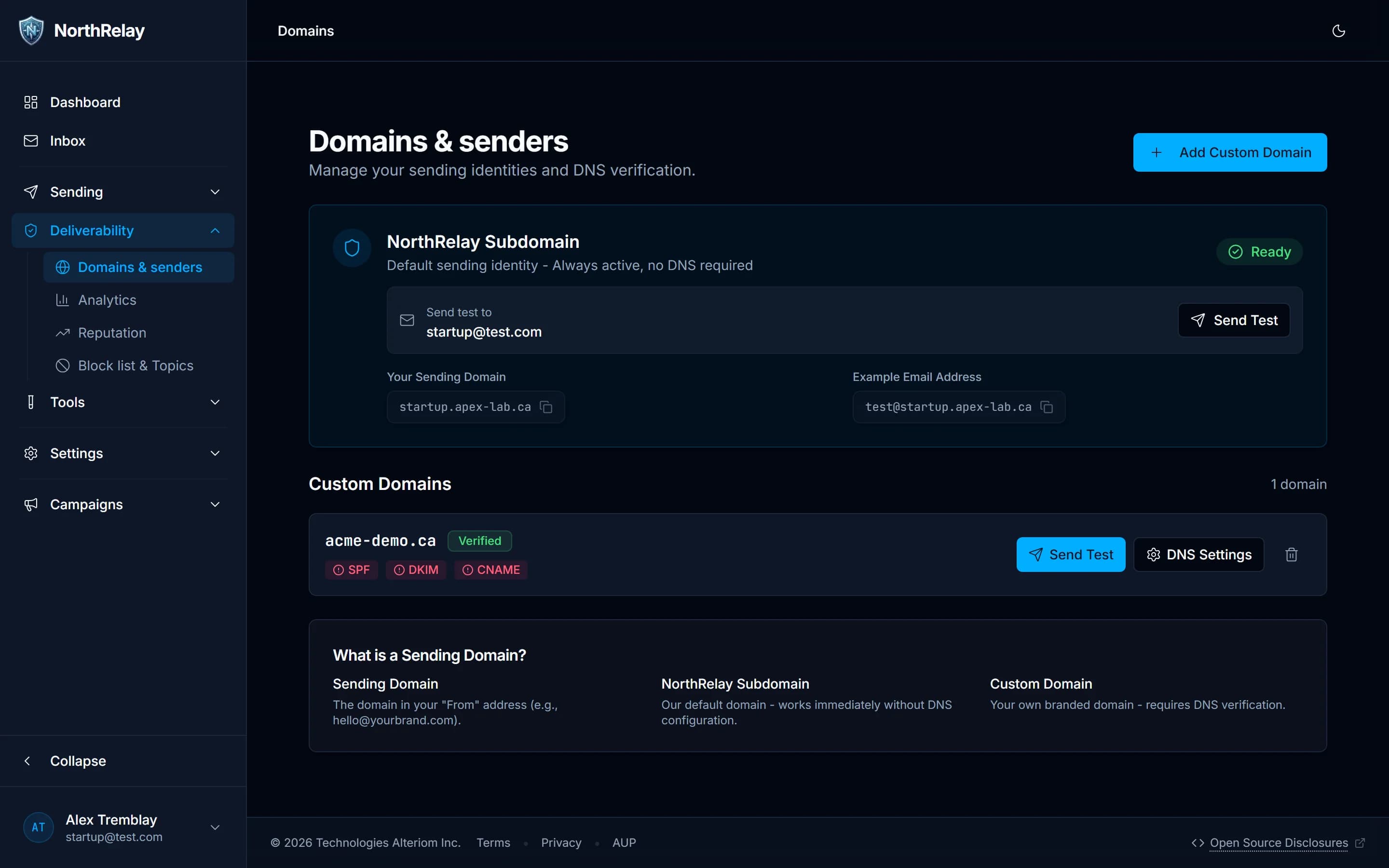 Your domain, verified in minutes