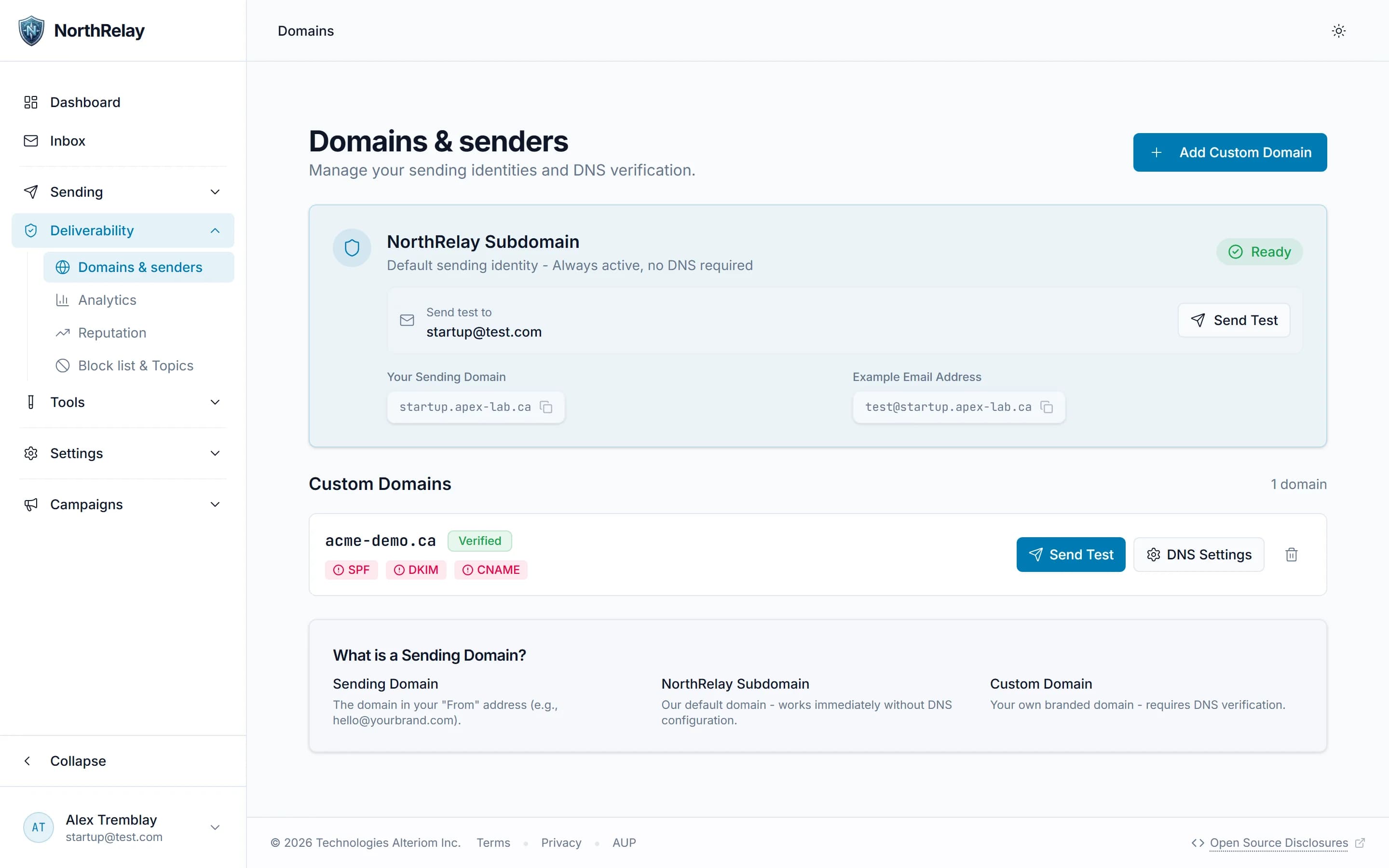 Your domain, verified in minutes